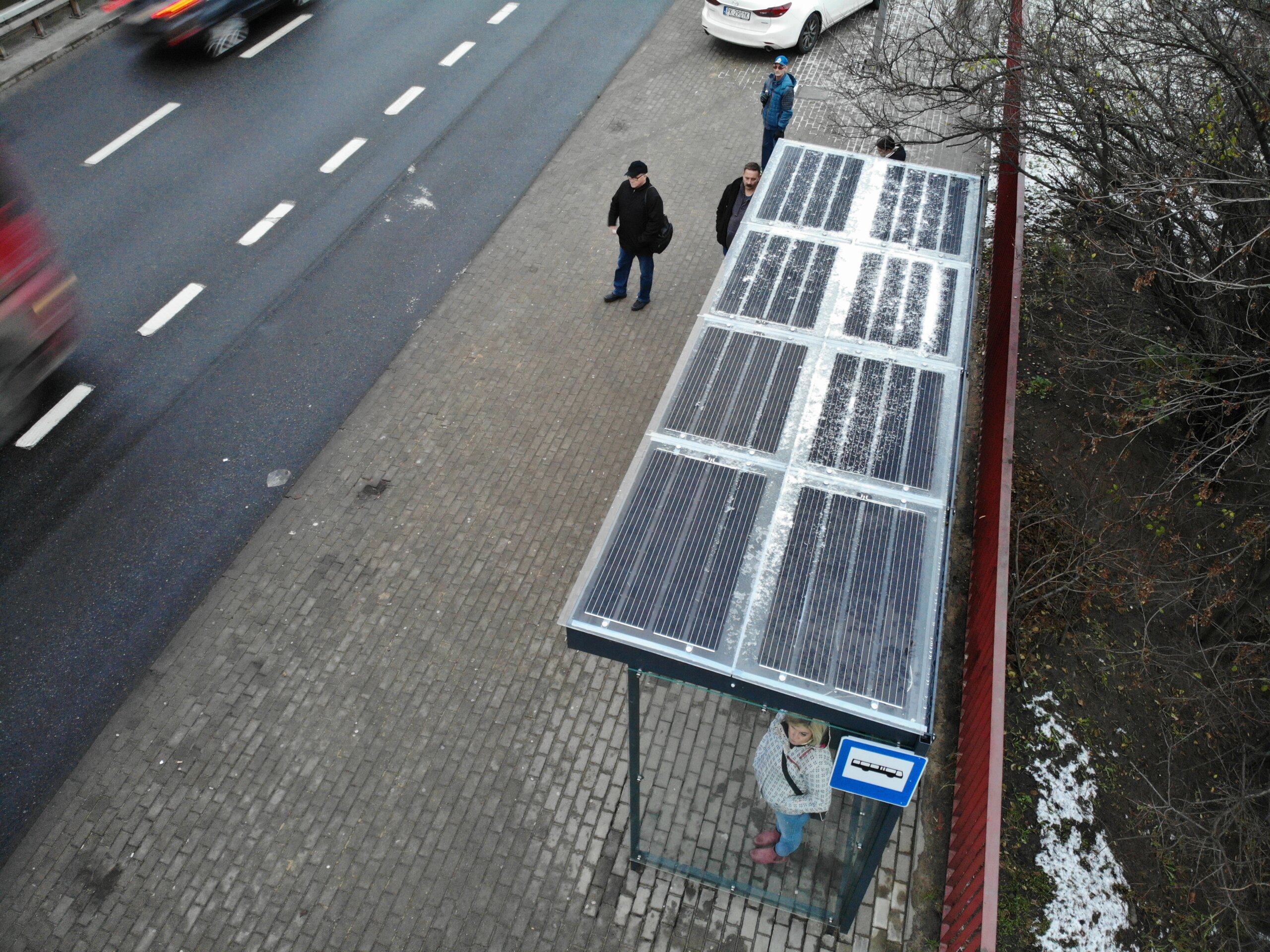 Solar Panels on Bus Shelter