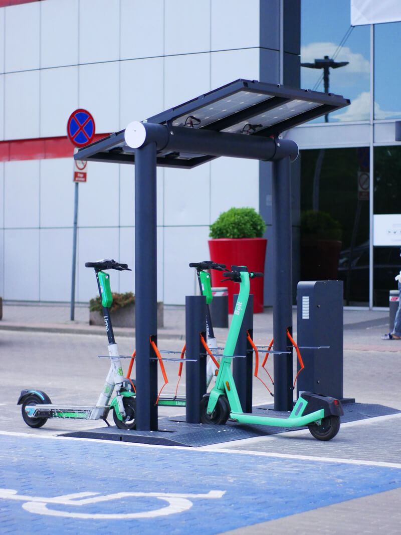 Solar Charging Station for e-scooters