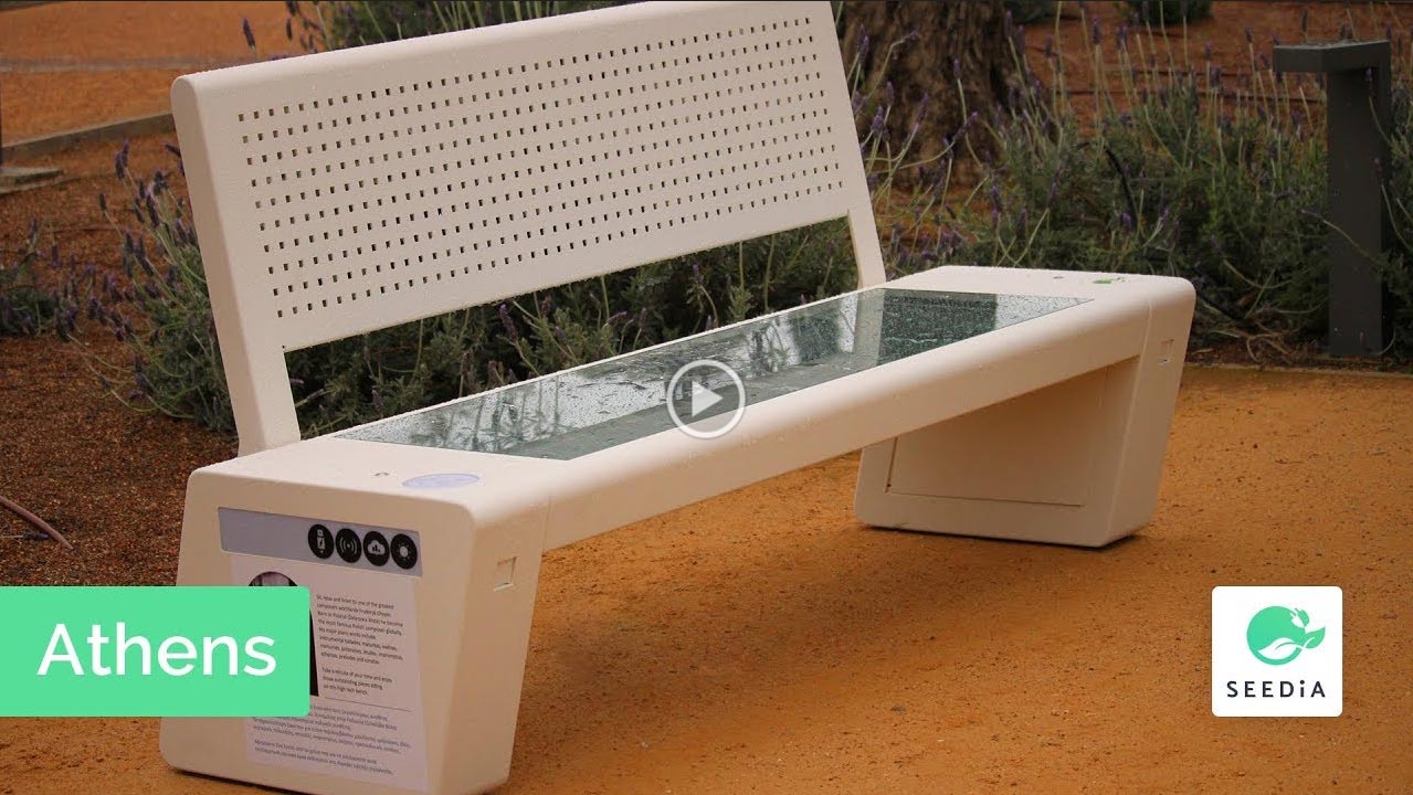 Seedia smart bench in Athens